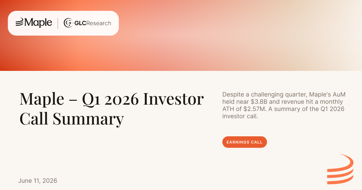 Maple – Q1 2026 Investor Call Summary